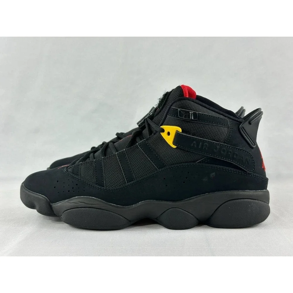 Nike Air Jordan 6 Rings 'Black Red Sulfur' 322992-065 Men's Size 9